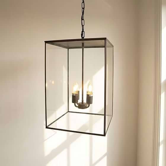 Soho Lighting Langdon Lantern Pendant Light Large Blackened Brass