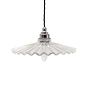 Fluted Fan Glass Pendant Light