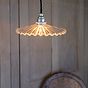 Fluted Fan Glass Pendant Light