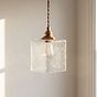 Montagu Cuboid Dappled Glass Pendant Light