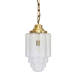 Brass Art Deco Pendant Light