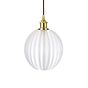 Baltic Fluted Globe Clear Water Pendant Light