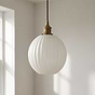 Baltic Fluted Globe Surf White Pendant Light