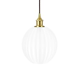 Baltic Fluted Globe Surf White Pendant Light