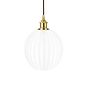 Baltic Fluted Globe Surf White Pendant Light