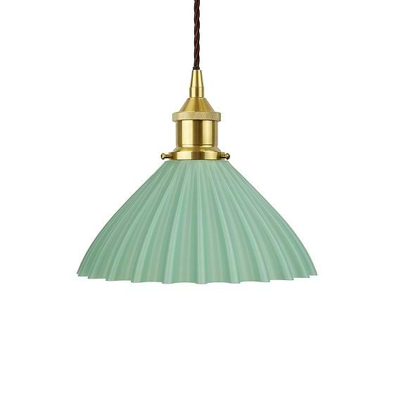 Scallop Shell Soft Sea Green Pendant Light