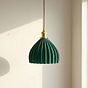 Large Scallop Shell Emerald Green Pendant Light