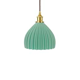 Large Scallop Shell Soft Sea Green Pendant Light