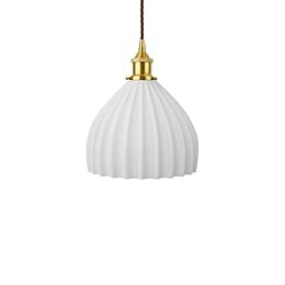 Large Scallop Shell Surf White Pendant Light