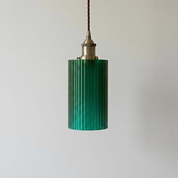 Ionian Ripple Shallow Emerald Green Pendant Light