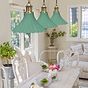 Scallop Fluted Bell Soft Sea Green Pendant Light