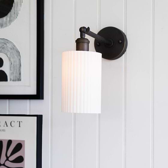 Ionian Ripple Shallow Surf White Wall Light