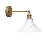Scallop Fluted Bell Clear Water Wall Light
