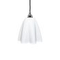 Soft White Fluted Cloth Pendant Light