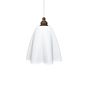 Soft White Fluted Cloth Pendant Light