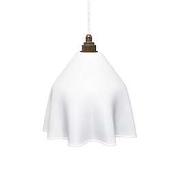 White Cloth Pendant Light

