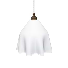 White Cloth Pendant Light