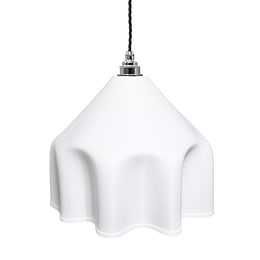 White Cloth Pendant Light
