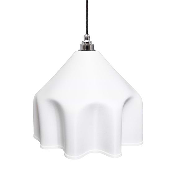 White Cloth Pendant Light
