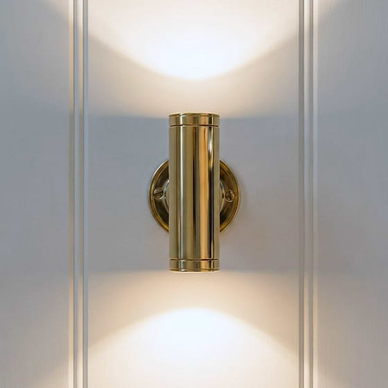 Soho Lighting Chelsea IP68 6W Solid Brass Up & Down Wall Light 12V DC 4000K