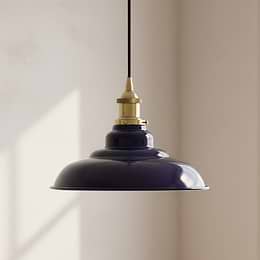 Navy Blue Vintage Pendant Light