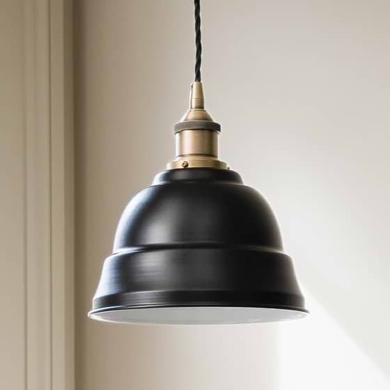 Matt Black Lincoln Painted Pendant Light