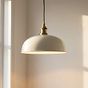 Clay White Worcester Painted Pendant Light