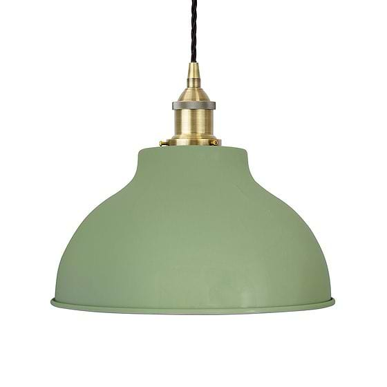 Green & Antique Brass Pendant Light