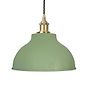 Green & Antique Brass Pendant Light