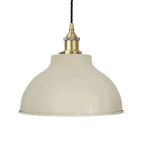 White & Antique Brass Pendant Light