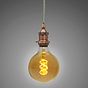 Soho Lighting Antique Copper Decorative Bulb Holder with Green Twisted Cable