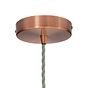 Soho Lighting Antique Copper Decorative Bulb Holder with Green Twisted Cable