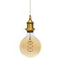 Soho Lighting Antique Gold Decorative Bulb Holder with Cream Twisted Cable
