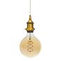 Soho Lighting Antique Gold Decorative Bulb Holder with Cream Twisted Cable