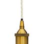 Soho Lighting Antique Gold Decorative Bulb Holder with Cream Twisted Cable