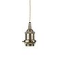 Soho Lighting Brushed Chrome Decorative Bulb Holder with Cream Twisted Cable