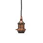 Soho Lighting Antique Copper Decorative Bulb Holder with Dark Grey Twisted Cable