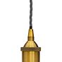 Soho Lighting Antique Gold Decorative Bulb Holder with Dark Grey Twisted Cable