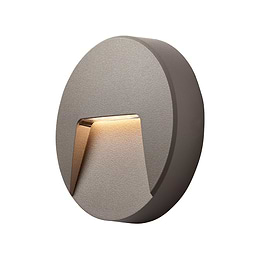 Saxby Severus Grey CCT round indirect IP65 2.8W Exterior Wall Light