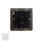 Soho Lighting Bronze & Brushed Brass 10A 1 Gang 2 Way Switch Black Inserts Screwless