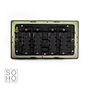 Soho Lighting Old Brass 10A 4 Gang 2 Way Switch