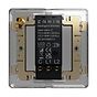 Soho Lighting Flat Plate Brushed Chrome 1 Gang 400W LED Dimmer Switch