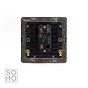 Soho Lighting Matt Black 20A 1 Gang 2 Way Toggle Switch Screwless