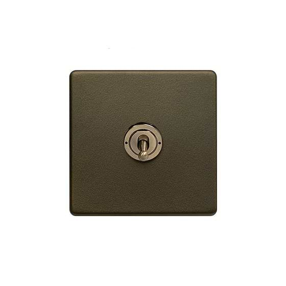 Bronze 1 Gang Intermediate Toggle Switch