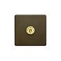 Soho Lighting Bronze & Brushed Brass 20A 1 Gang 2 Way Toggle Switch Screwless