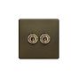 Bronze 2 Gang Toggle Switch