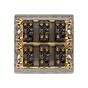 Soho Lighting Bronze 6 Gang Toggle Light Switch 20A 2 Way Screwless