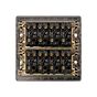 Soho Lighting Matt Black and Antique Brass 8 Gang Toggle Light Switch 20A 2 Way