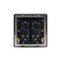 Soho Lighting Matt Black and Antique Brass 2 Gang Intermediate Toggle Switch