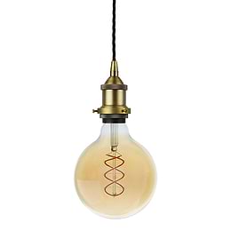 Brass Exposed Bulb Pendant Light